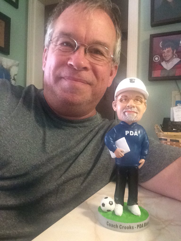 GlennCrooks's tweet photo. My first bobble head - thanks @PDABlues - I guess I shouldn't have shaved the beard! @PDAGirlsSoccer @PDASoccer https://t.co/Ur7e4FOIol