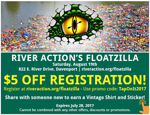 taponit's tweet photo. Join @RiverAction - Floatzilla for this year's largest paddlesport festival and save $5! #taponit #floatzilla ๐ฃ๐ป๐ https://t.co/GcmsK5ZPNk https://t.co/jtX20vZEfs
