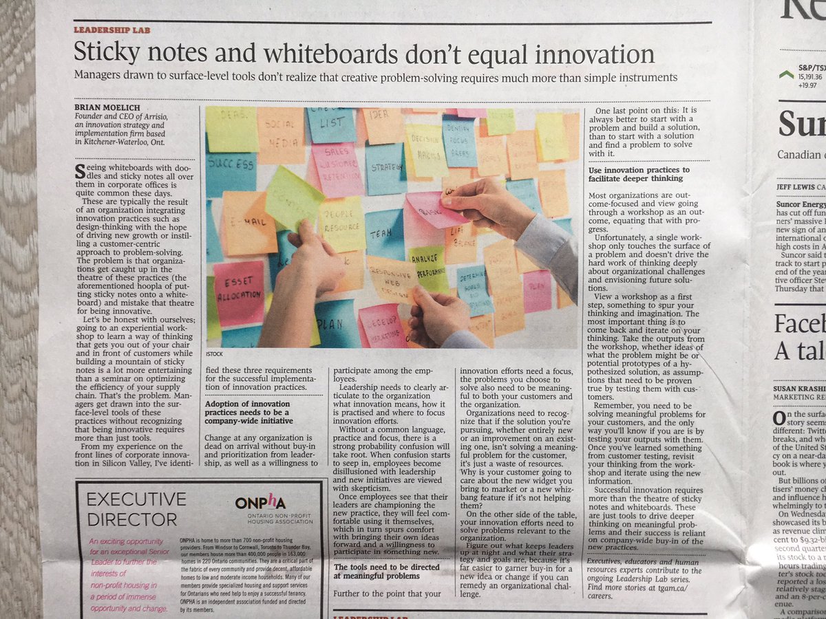 BrianMoelich's tweet photo. Don't miss today's @globeandmail because I'm in #ReportOnBusiness #LeadershipLab https://t.co/vpeTjK2qhP