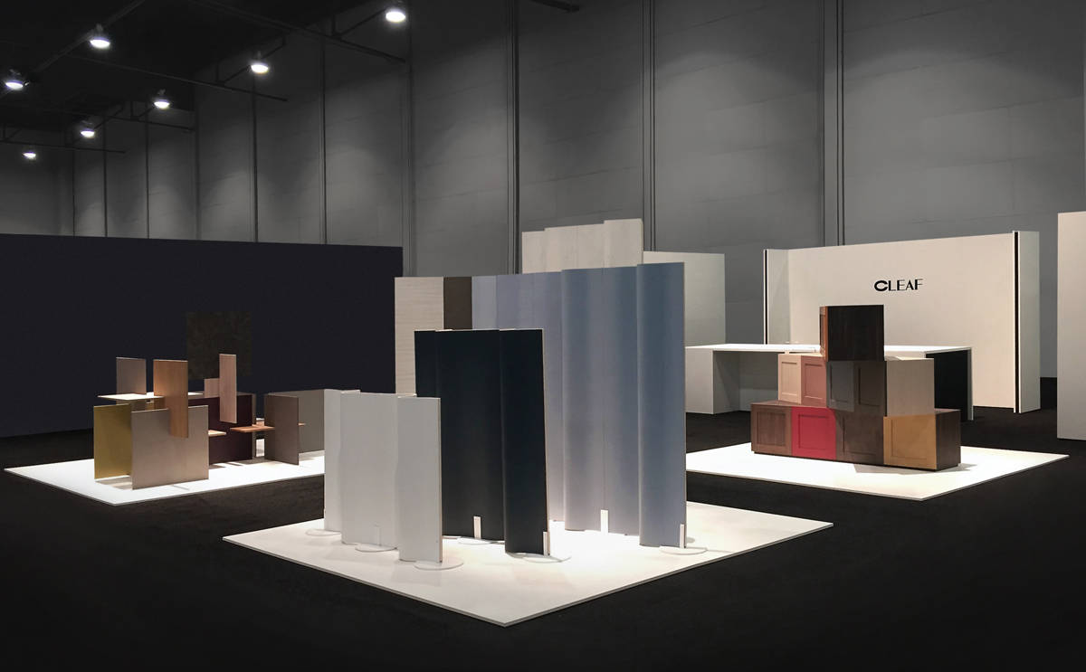ifdmdesign's tweet image. The #4elements of @Cleaf_Official at the @AWFSFair. 
Installation by #CalviBrambilla Studio: bit.ly/2h8EtXW  
#CleafSurfaces #AWFS