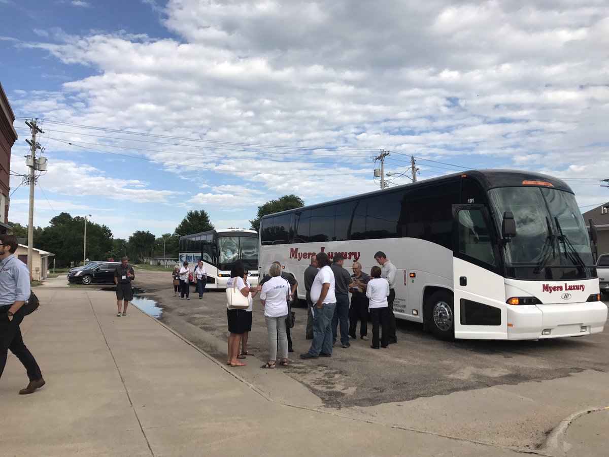 SCFFstuart's tweet photo. #StuartNE having fun giving bus tours to other dynamic communities with #NebraskaCommunityFoundation! ๐. #StuartPride #SCFFstuart #GrowHolt https://t.co/gk914uUYVX