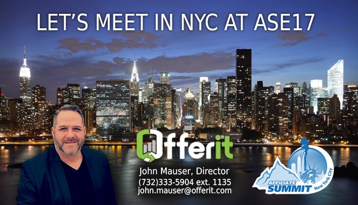 Offerit's tweet photo. #AffiliateMarketing Software? We have you covered! Talk with John @AffiliateSummit - #agencies #networks #affiliateprograms https://t.co/433UeXYrRN