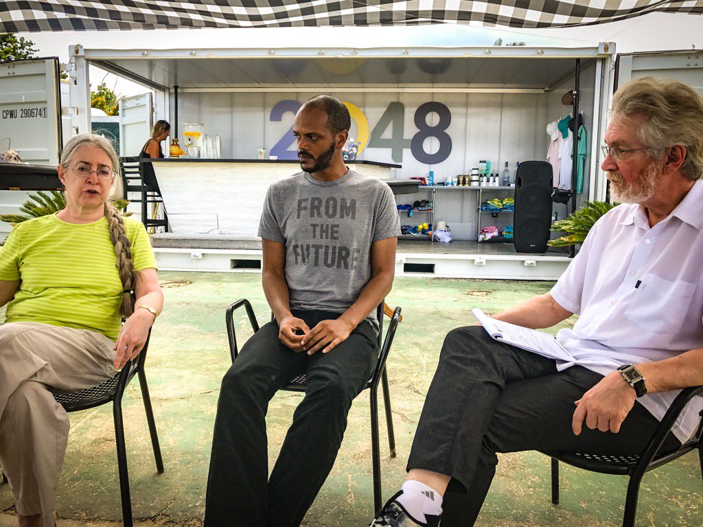 navroopsahdev's tweet image. Kathleen Moriarty and Sandy Pentland talking in the #FinTech panel. #Bermuda #BlockchainWorkshop