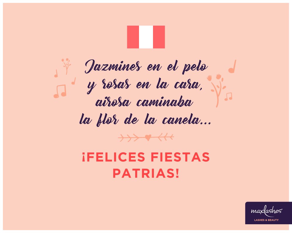 maxlashes's tweet photo. ¡Felices #FiestasPatrias! Celebremos este día.
Regresamos el lunes 31 para atenderlos como siempre. #Maxlashes https://t.co/Rlc2H5HYL5