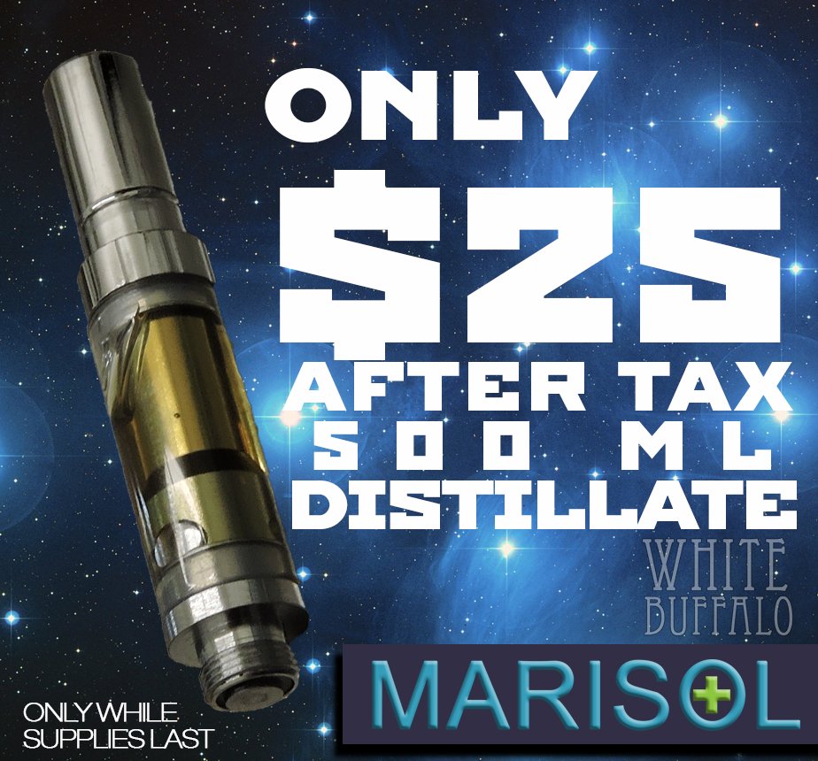 MarisolGardens's tweet photo. 500 ML distillate cartridge for only $25 after tax!! While supplies last 🐝🐝🐝 #cannabis #marijuana #fourtwenty #420 #710 #710Special https://t.co/7G1poj8JkZ