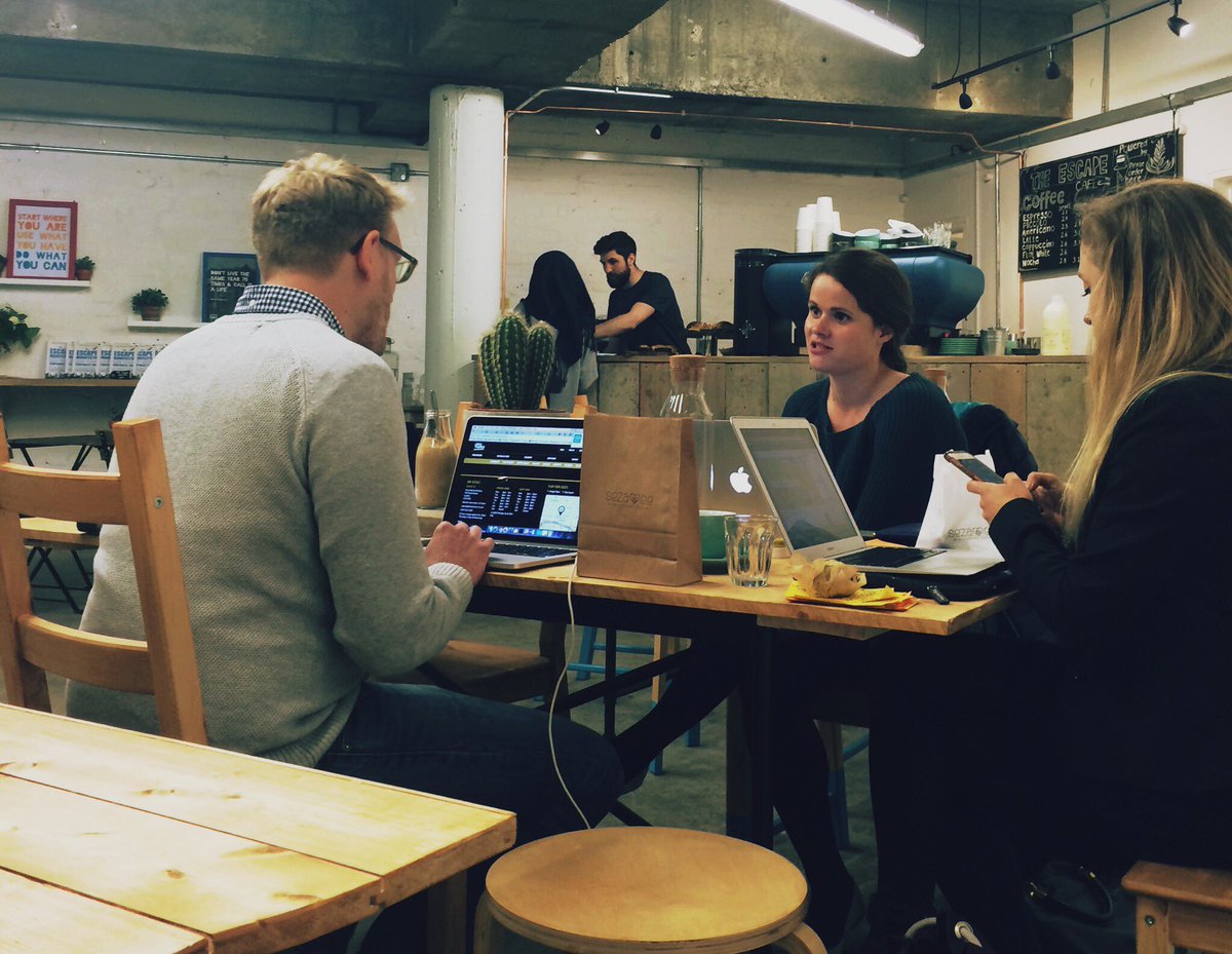 benkeene's tweet photo. Big shout out to Natalie & everyone who worked at the popup #EscapeCafe over the last 3 months - you woke-up the working world & a lot more https://t.co/O9Gzn8Phka