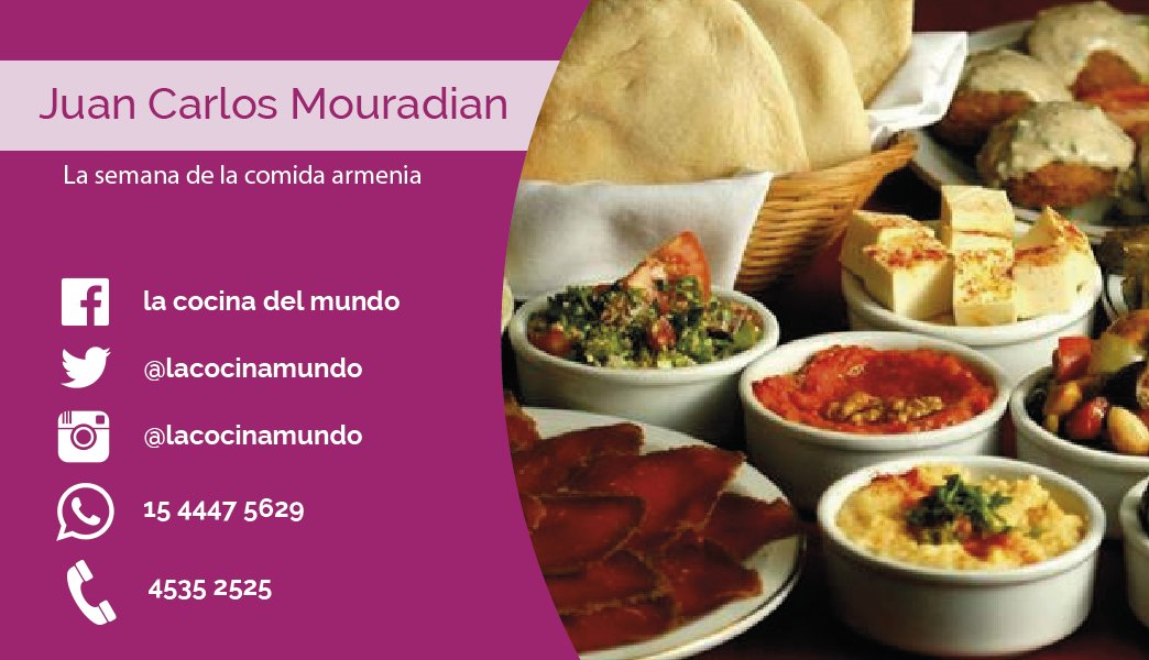 Este Sábado de 21 a 00 hs. en #LaCocinaFederal charlaremos con #JuanCarlosMouradian, organizador de la #SemanaDeLaCocinaArmenia!!