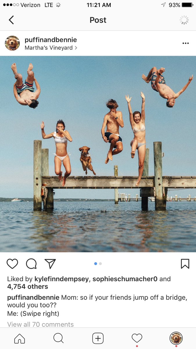 KJP's tweet photo. Mom: so if your friends jump off a bridge, would you too??
Me: https://t.co/sTLqxTltCf
