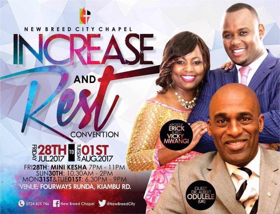 RevEricMwangi's tweet photo. Be here #RestAndIncreaseConvention!! with Dr Albert Odulele London U.K.,Starting Today #NightOfRest 8PM-12AM
#TujazeNewBreed!! https://t.co/cyovfLTFDW