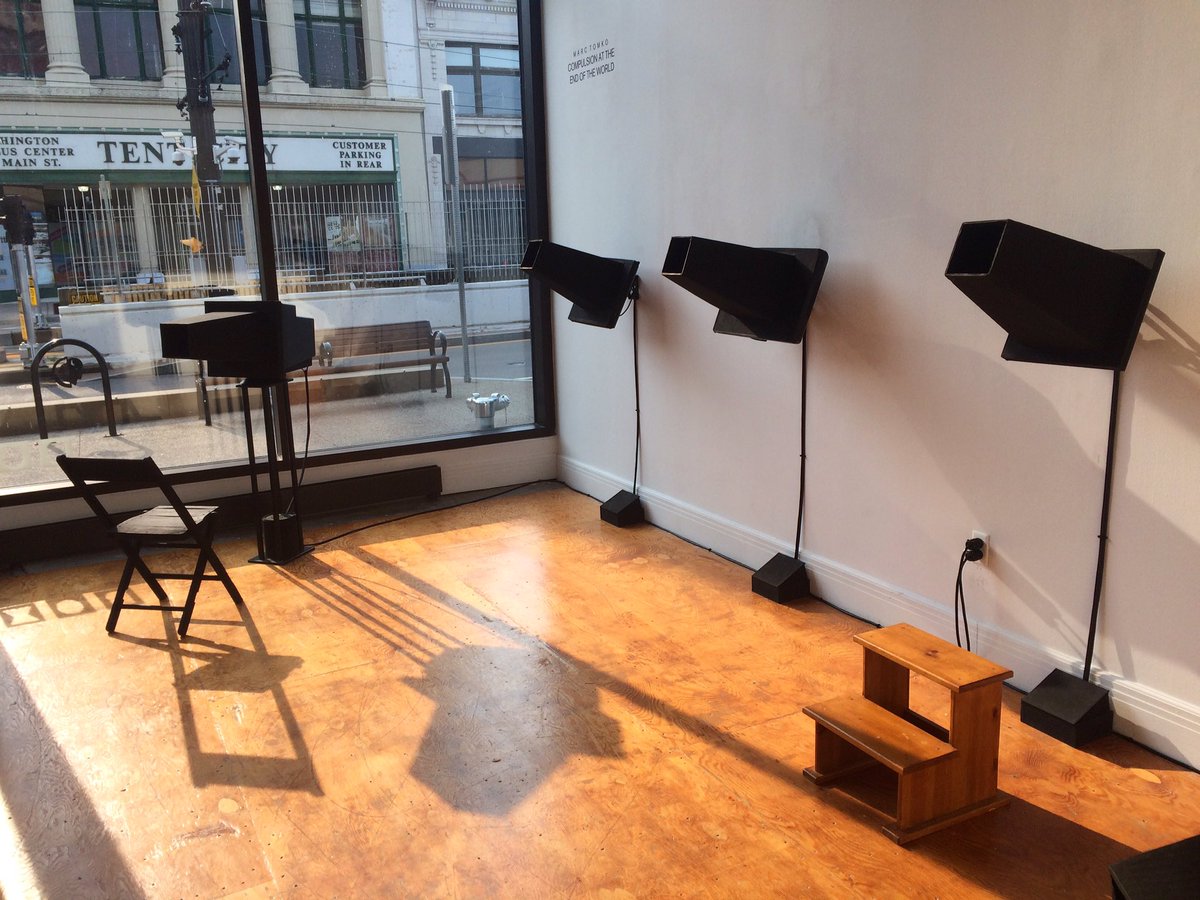 BOX_buffalo's tweet photo. Picture of Marc Tomko's wonderful exhibition Compulsion at the End of the World | June 16-July 26, 2017 https://t.co/xwynayFbNI