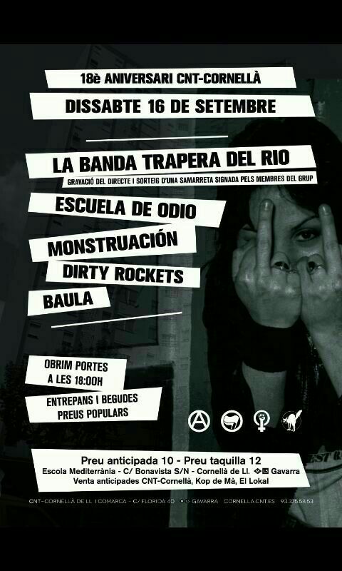 DirtyRockets's tweet photo. Para  La vuelta al cole. -1° Clase, Historia. El Punk Rock Made In Cornella. Escola Mediterránea. 10 euros Anticipada, Sábado 16 septiembre https://t.co/Axkzt4Fqk4