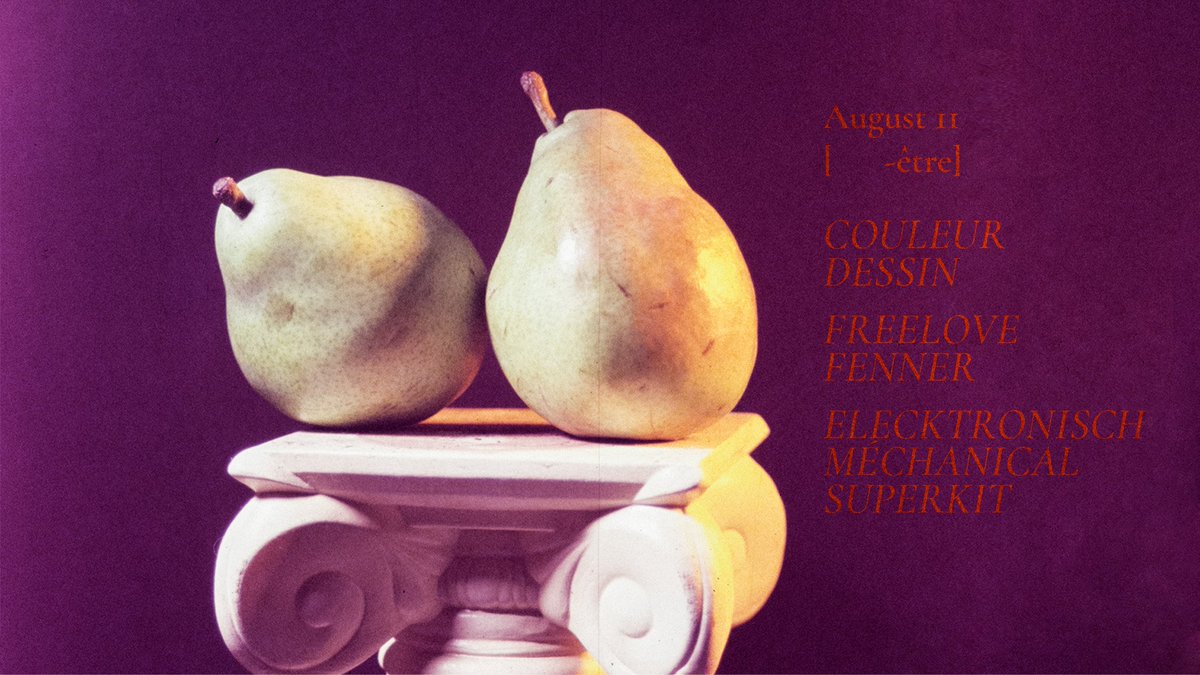 Hosting a midsummer gathering Aug 11 at [    -être] with <a href="/FreeloveFenner/">Freelove Fenner</a> Couleur Dessin &amp; E.M.S. facebook.com/events/1590893… Poster by @cejlcejl