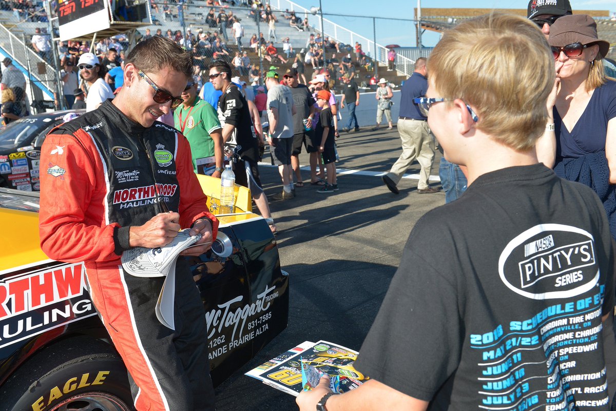Check out #NASCARPintys Series driver <a href="/JamieKrzysik/">Jamie Krzysik</a> on <a href="/GlobalEdmonton/">Global Edmonton</a> this morning <a href="/NASCARHomeTrack/">NASCAR_Roots</a> <a href="/Pintysfoods/">Pinty's</a> globalnews.ca/video/3631502/…