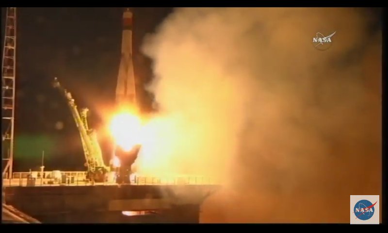I_We_Gaia's tweet photo. LIFTOFF!!😃👍🚀 @Ryazanskiy_ISS, @AstroKomrade, & @astro_paolo are on their way to the #ISS!😊 Godspeed #SoyuzMS05! #Exp51/53 https://t.co/w6dH5easn2