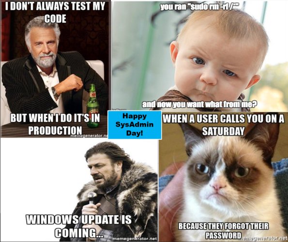 ExtraHop's tweet photo. Happy #SysAdminDay from the ExtraHop team! #SysAdMeme https://t.co/beSLZu0Hrp