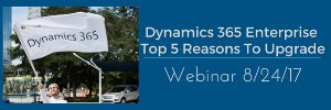 ShereeConti's tweet photo. Register now for Dynamics 365 Enterprise Webinar: Top 5 Reasons to Upgrade - 8/24/17 -  https://t.co/y47QT5QVia https://t.co/Aj6eIi7oKD