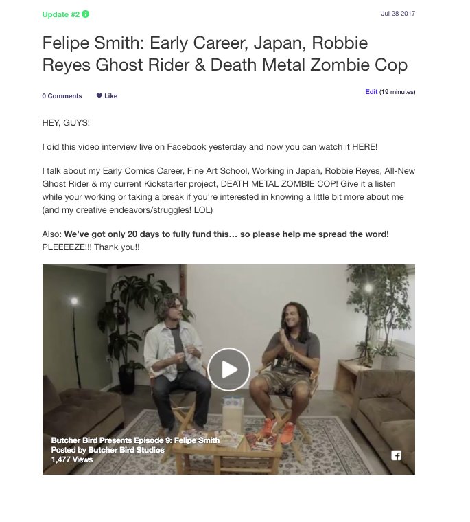 FelipeTweeters's tweet photo. #DeathMetalZombieCop update! Added a video 2 the #Updates section! ONLY 20 DAYS LEFT to fund this #LANightmare! Click #Link in Bio 2 pledge! https://t.co/H2us3n5ib3