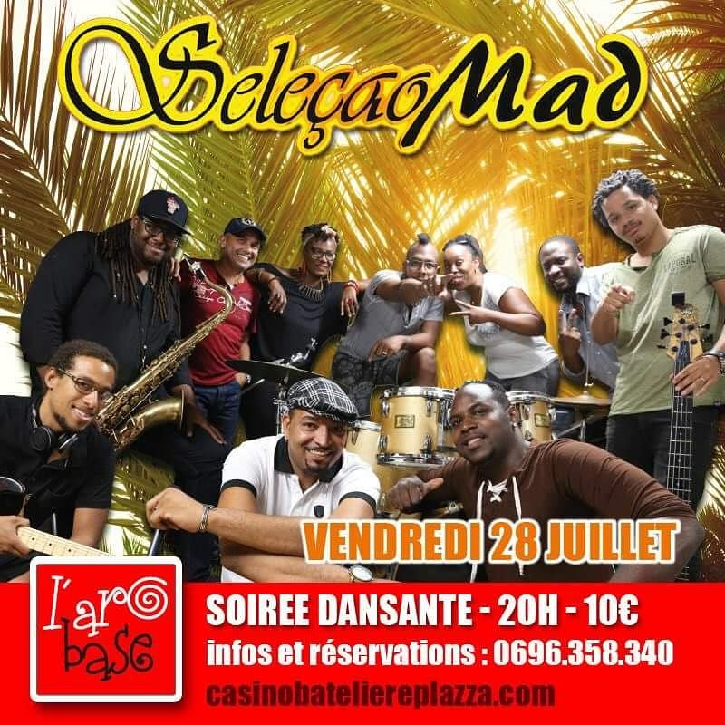 #Martinique #ArObaseEvent #Sortir #Concert
#LaSelecaoMad vous attends nombreux ce 28 Juillet à #Larobase
Infos et réservations : 0696 358340