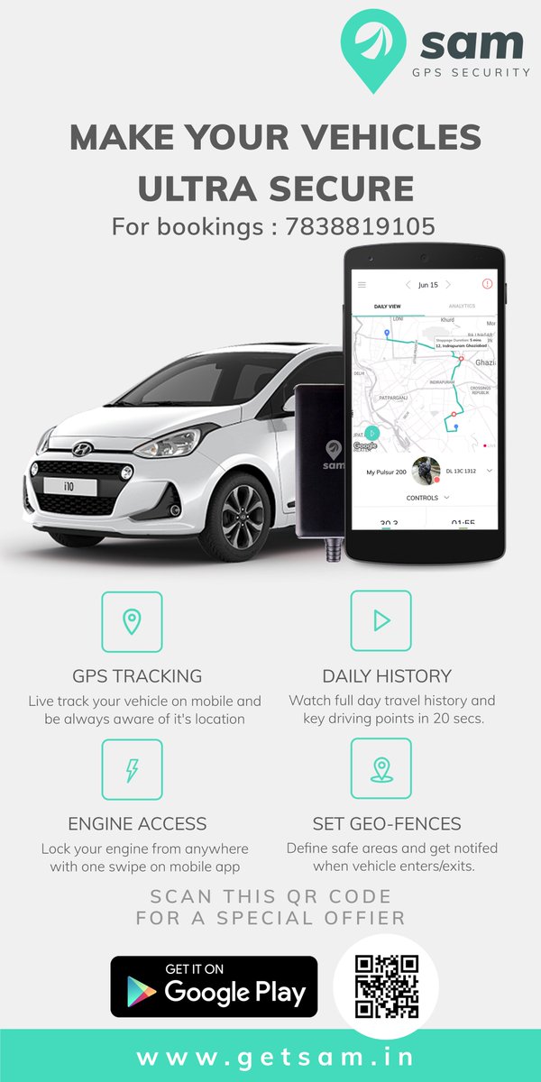 getsamofficial's tweet photo. Make your vehicles ultra secure.
For more info visit : https://t.co/fAipCOQmiJ
For bookings : 7838819105
#getsam #samgpssecurity #GPStracker https://t.co/kNIXpNnFDw