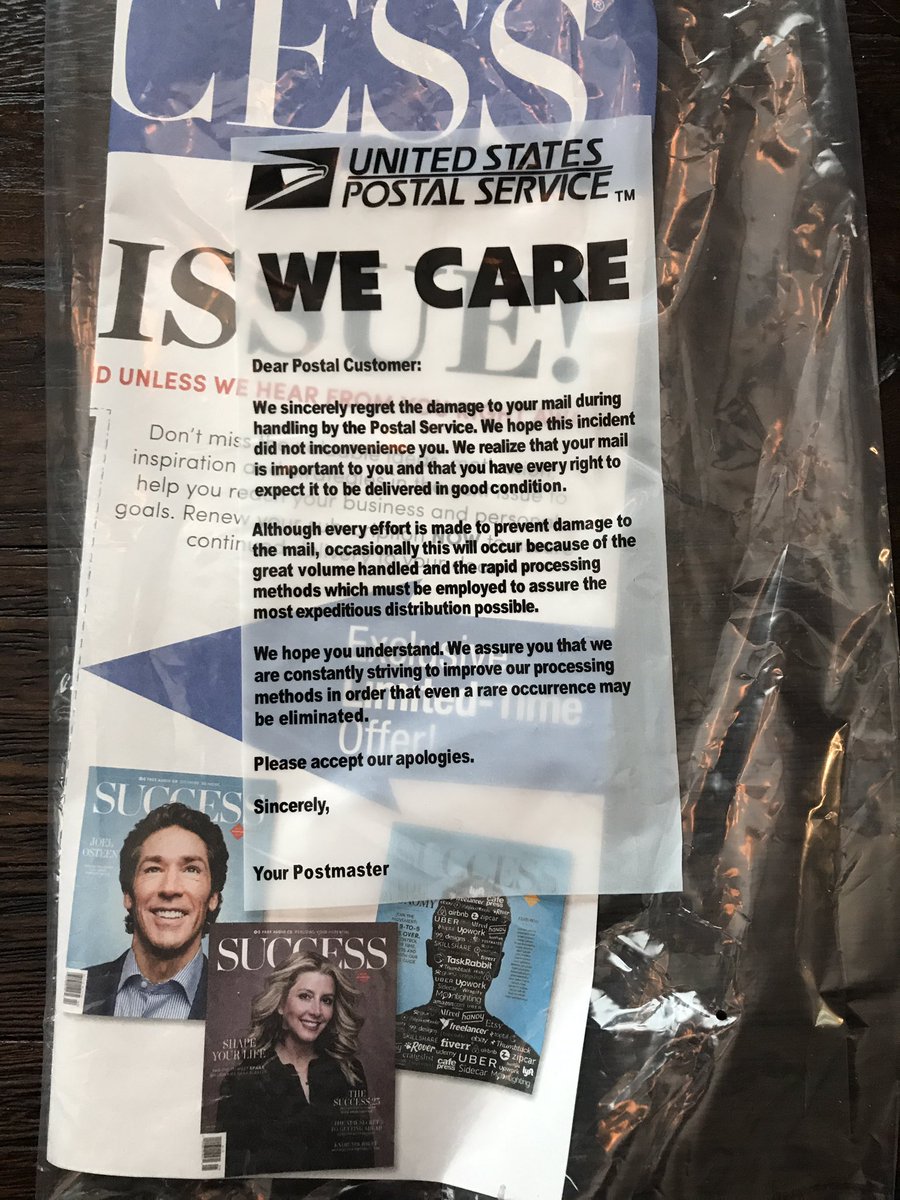 paulkiefer's tweet photo. Post office fail! #usps #postalfail #sucessmagazine #postoffice #nothappy https://t.co/9uSieXWNzX