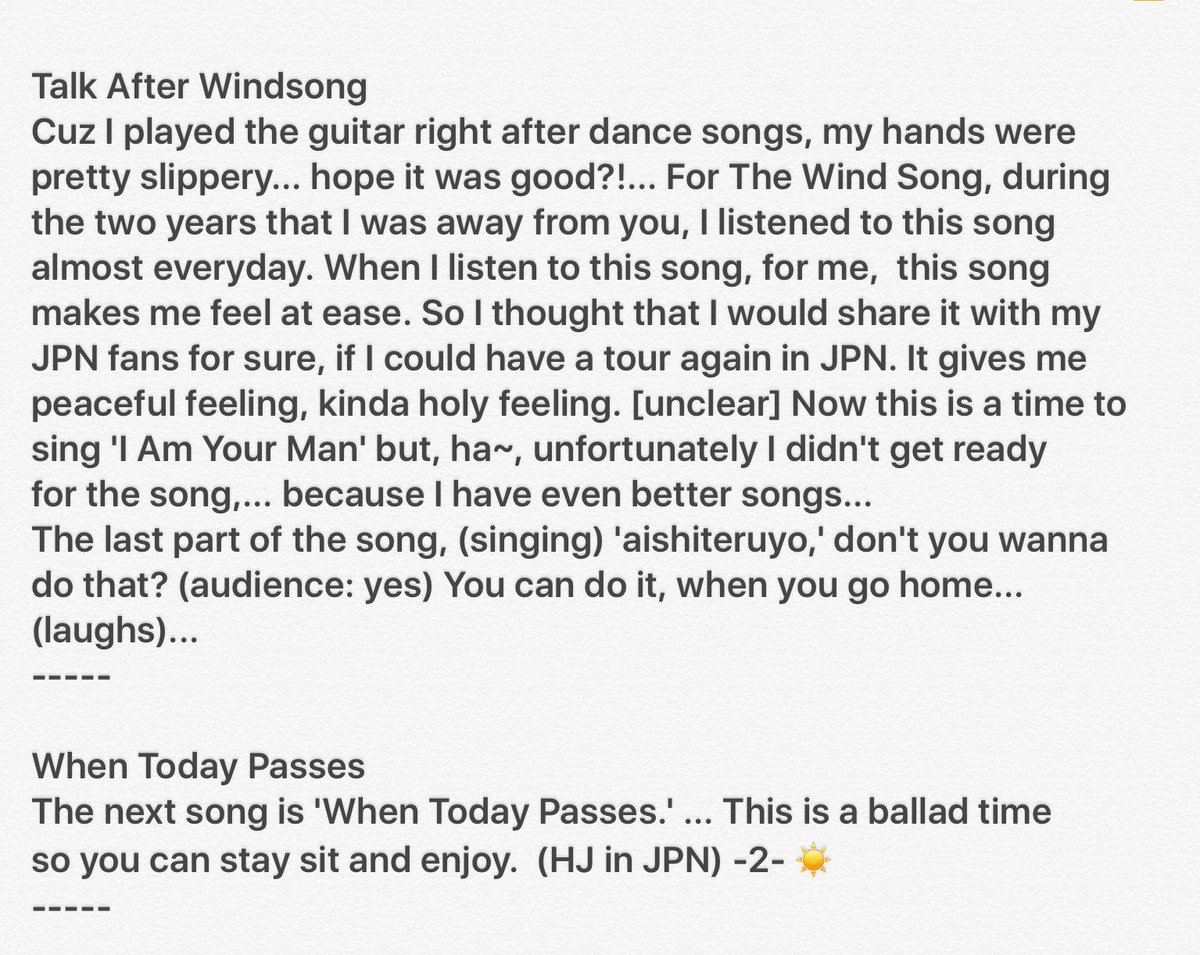 sunsun_sky's tweet photo. [ENGL] 072617 KHJ Talks in Kyoto based on 4 videos by @arteHJ0606 thank you so much💚 
#김현중 #KHJ_InnerCore2017 #KHJ
https://t.co/aR2PPmk8qc https://t.co/c7kFXALKyG