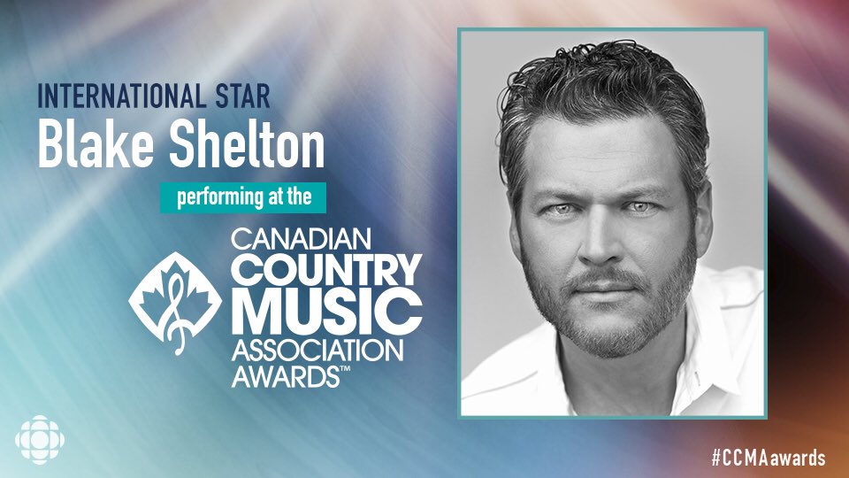 blakeshelton's tweet photo. Making another trip north to see my friends in Canada!! Saskatoon, can’t wait to see y'all at the 2017 @CCMAofficial Awards Show... 9/10! 🇨🇦 https://t.co/G3HtKS6b9b