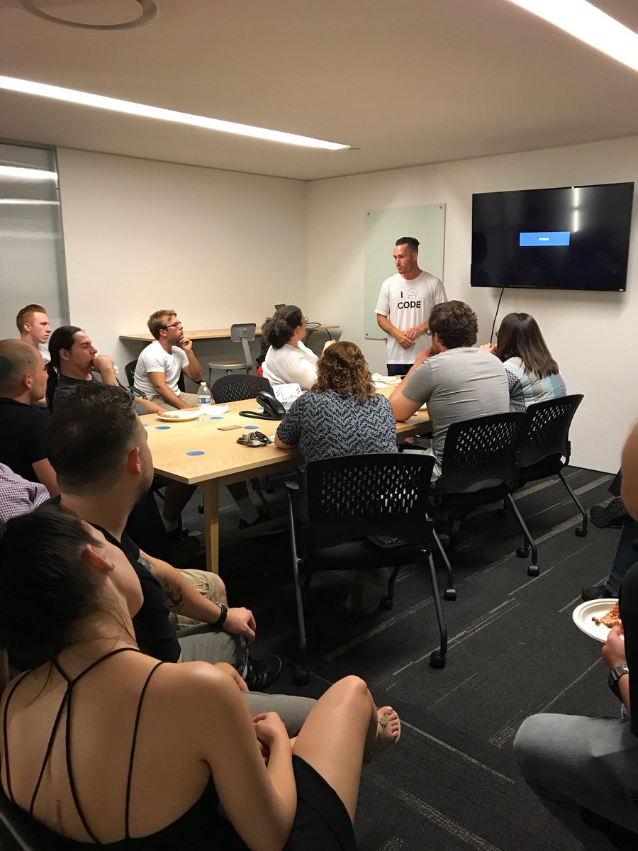 Devmtn's tweet photo. We met some great people at our Phoenix info session last night. Seats are filling up fast. Head to our site and apply for class soon! https://t.co/YUNdRHMgeX