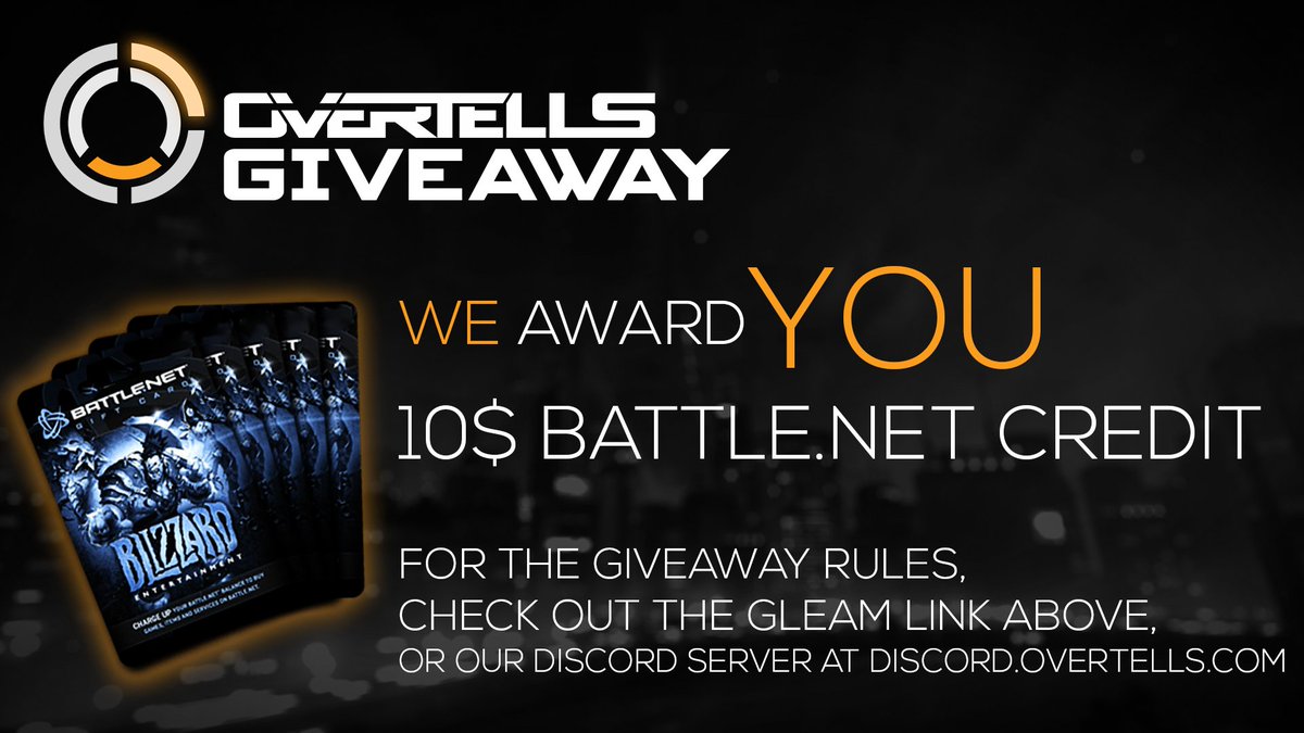 OverTells's tweet photo. RT this &amp; Follow @OverTells to win a $10 Battlenet Gift Card!
Ends August 28.
https://t.co/kAnEKfhjH6 https://t.co/tJGr04T4M5