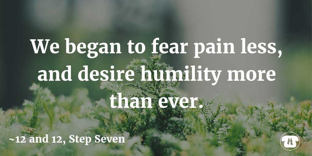 hopelinksdirect's tweet image. We began to fear pain less, and desire humility more than ever. #12and12 #StepSeven