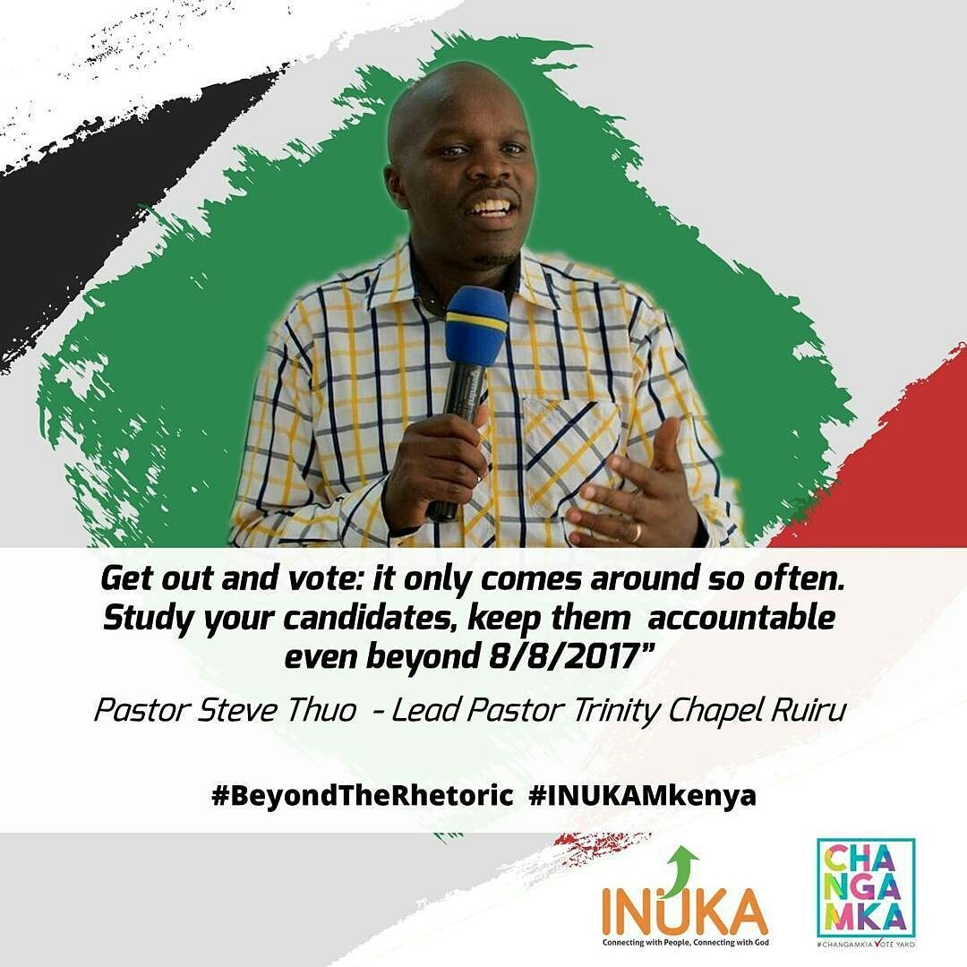 InukaLeadership's tweet photo. Get out &amp; vote. Study your candidates keep them accountable even beyond elections @Thuosteve Pastor @tcruiru #BeyondTheRhetoric #INUKAMkenya https://t.co/8vA1XCJB8e