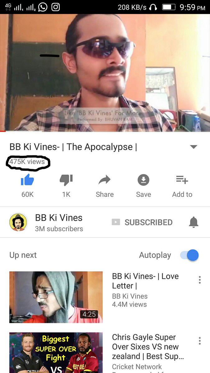 Aadi_0542's tweet photo. 475K views in just 1 hour... Awesome video bhai.. Mzaa aa gya..😂😂😂 @Bhuvan_Bam https://t.co/ZfyOUTUC4u