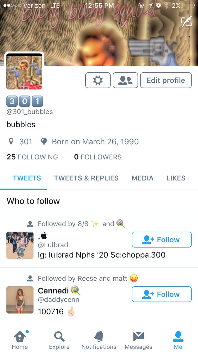 Follow my new twitter