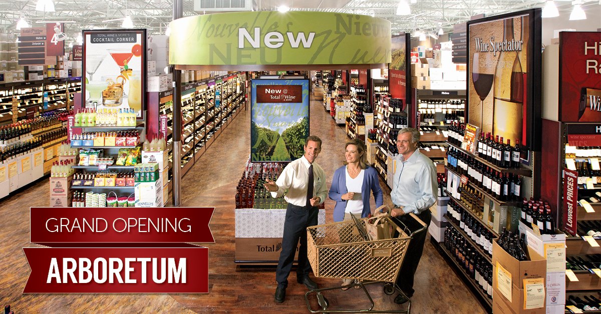 TotalWine's tweet photo. #Austin! Just reminding you that our 3rd store in the area is now open. Stop by our Arboretum location this week. https://t.co/o2DuAUft1G https://t.co/BJfZqNbyPE