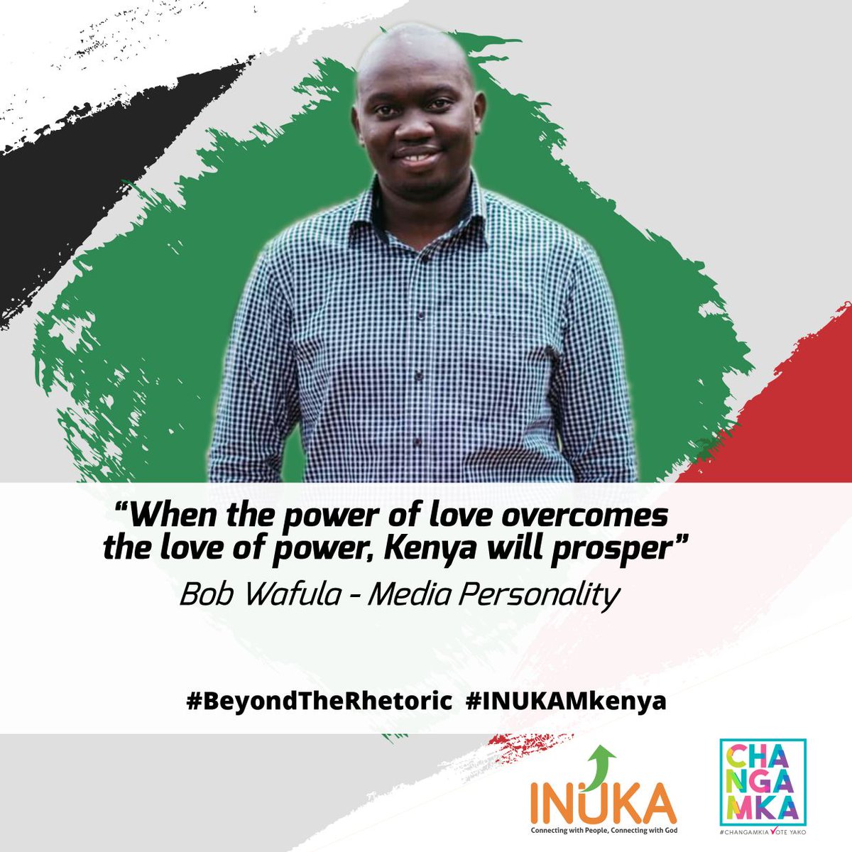 InukaLeadership's tweet photo. "When the power of love overcomes the love for power, Kenya will prosper" ~ @bobbywaff - Media Personality #BeyondTheRhetoric #INUKAMkenya https://t.co/sctxzgDe5e