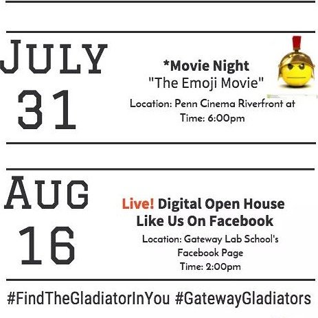 gateway_lab's tweet photo. Remember to attend these upcoming events! #netde #GatewayGladiators #FindTheGladiatorInYou https://t.co/aXWuv9rcBJ