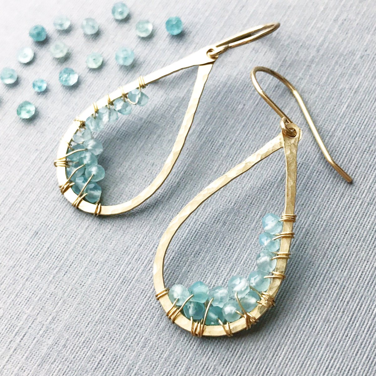 lenajamesdesign's tweet photo. Summer favs... soft, shimmering #gold #teardrops with beautiful, #blue #topaz 💙✨ Hope you all have a fantastic weekend! https://t.co/LVgVE34NCV