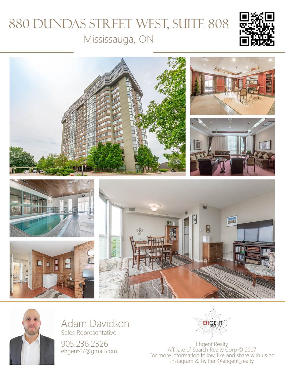 JUST LISTED! EXCLUSIVE DOWNTOWN MISSISSAUGA CONDO! Check out virtual tour houssmax.ca/vtour/c6674412
Open house this wkd 2-4pm