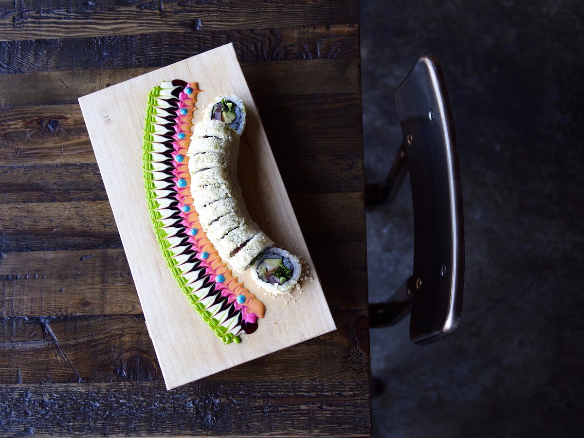 Rolled with love and has been waiting for your next visit. #FridayFeeling #FoodieFriday #foodisart #sushiart #TheKitchen #eatfamous #312food