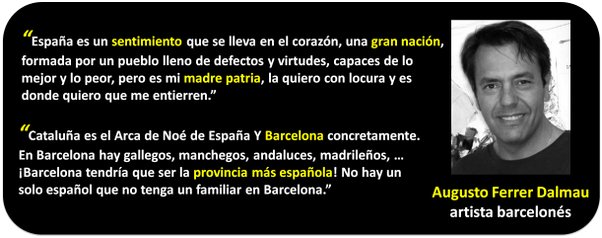 CCivicaCatalana's tweet photo. Gran catalán, gran español, gran artista y, sobre todo, gran persona. Gracias por tu valentía frente al separatismo, @DalmauFerrer. https://t.co/kQtN3NVNVh