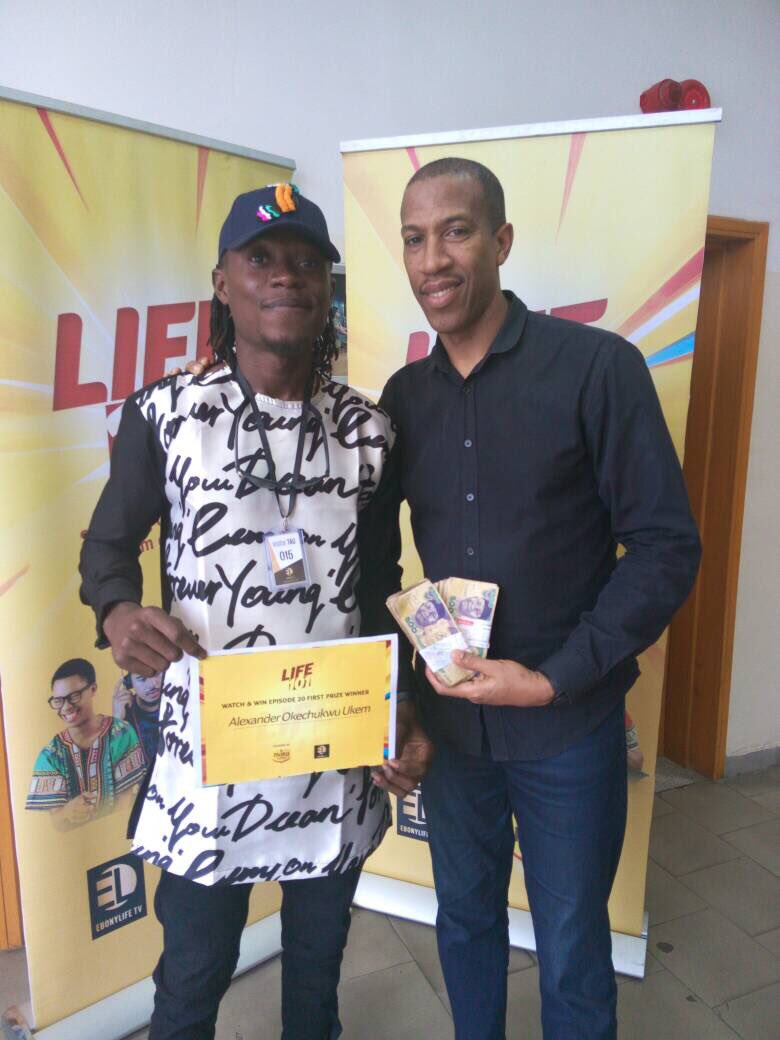 LIFE101ng's tweet photo. @yapayaskie Our grand prize winner, walking away with N100,000 is @arlexskillz!! 💃💃 https://t.co/CHOFe3TtD7