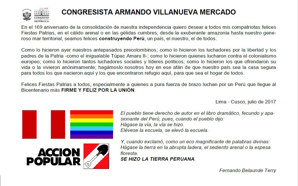 Armandovmap's tweet photo. Felices fiestas patrias a todo el Perú! #felizdiaperu #28Jul https://t.co/frWQlLfATj