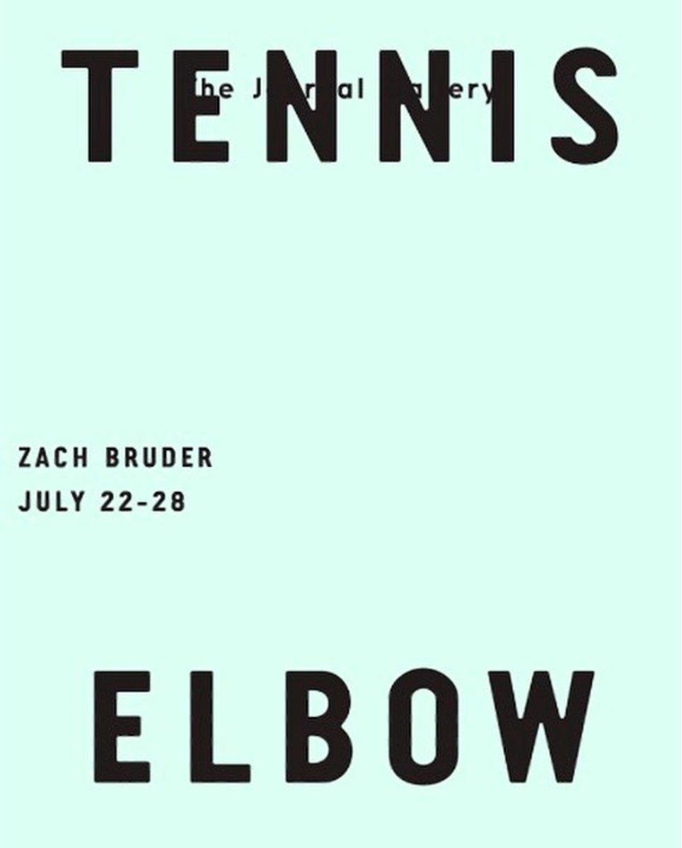 MagentaPlains's tweet photo. Last day to see #ZachBruder in #TennisElbow at #TheJournalGallery https://t.co/dw1FZ40VAK