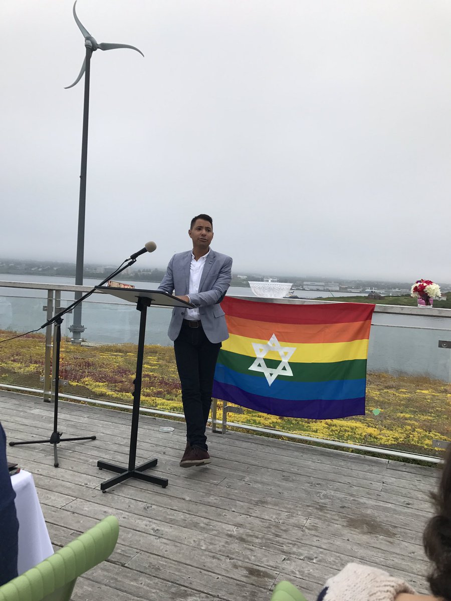 RafahDiCostanzo's tweet photo. Thank you @AJC_AtlanticCA for organizing the Pride Shabbat dinner. Great to celebrate the perseverance of the @HalifaxPride Jewish community https://t.co/iUEzIrONpQ