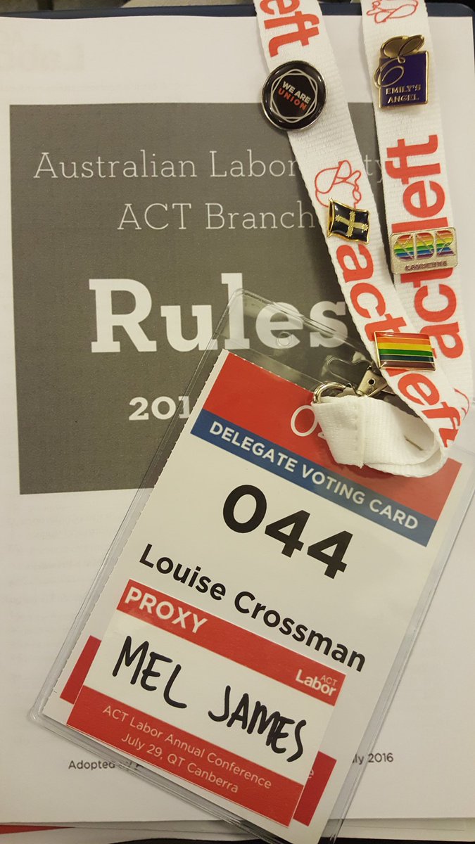 miss_mel_j's tweet photo. Ya got to know your stuff when you proxy for Louise Crossman at ACT Labor conference... #ACTLabor17 https://t.co/W20AZGcF3i