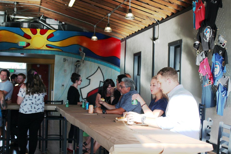 People got a preview and taste of Big Choice Brewery Thursday at an open house. Owners Nathaniel and Andrea hope to open in 2-3 weeks.