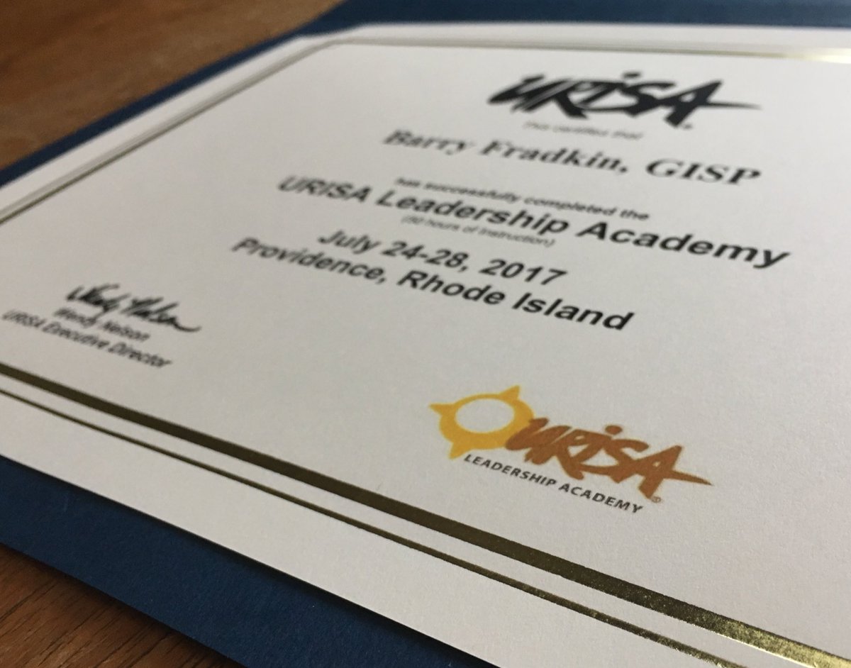 Barry_adapts's tweet photo. Grateful I had the chance to attend #ULA2017 with @URISA, met some great #GISleaders &amp; have new tools to share with the team @GeoAdaptive! https://t.co/b0lky8x2sQ