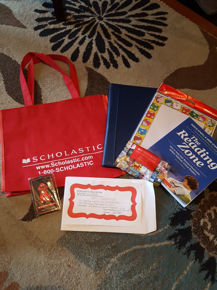 KimKeener_IFT's tweet photo. I won a bag and 75 books of my choosing! Thank you Scholastic! 😄
#lcpsri2017 #tcrwp https://t.co/hVhCggPb87
