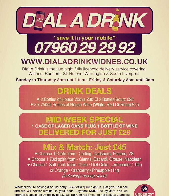 dialadrinkwid's tweet photo. Delivering till 3am #beerdeliveryservice #alcohol #fridaynight https://t.co/nWBTYkAgHk