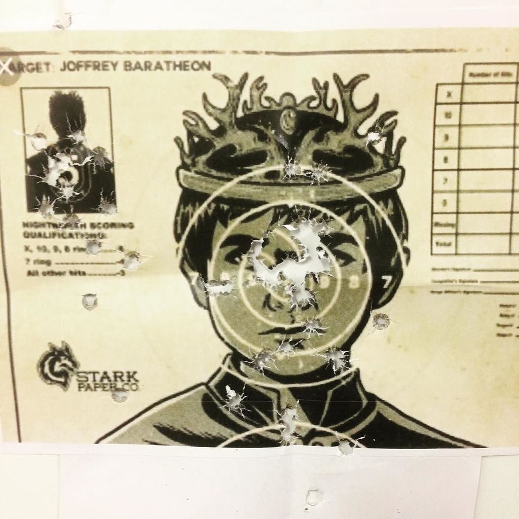 JSilkstone's tweet photo. Poor old Joffrey. Need to get white walker targets. Honing the skills because #winterishere #gameofthrones #got7 #timeonthetools https://t.co/Hvt173edhB