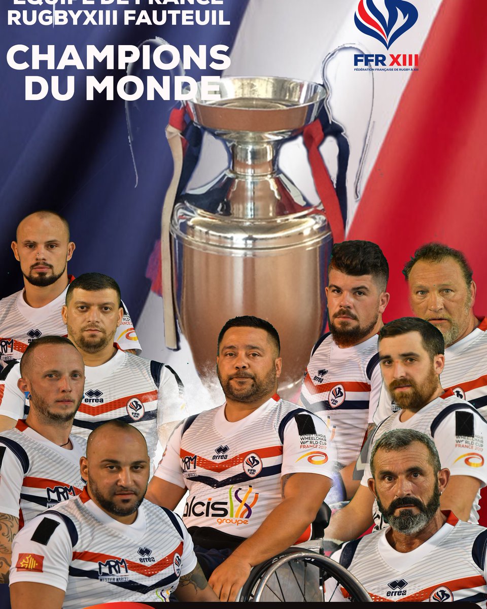Congrats to both teams for such an incredible Final. <a href="/RLWC2017/">RLWC2017</a> <a href="/IntlRL/">IntlRL</a> <a href="/EnglandWhRL/">EnglandWheelchairRL</a> <a href="/England_RL/">England Rugby League</a>   38-34
#FFRXIII World Champion🇫🇷🇫🇷🇫🇷
